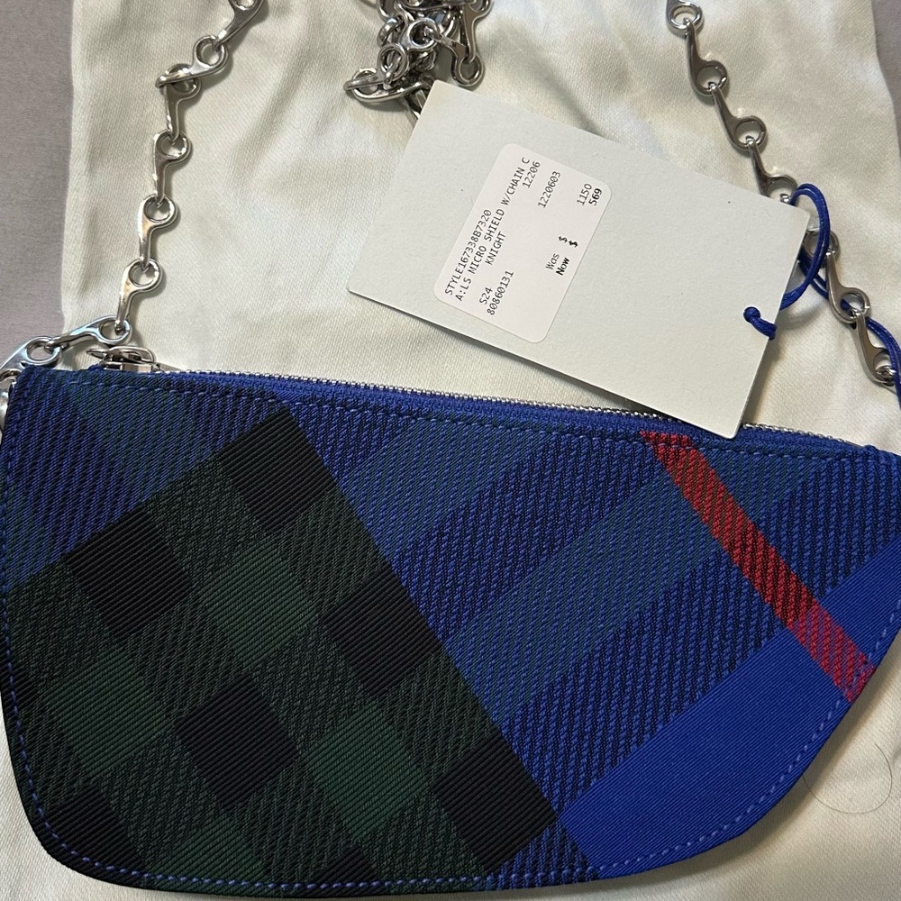 Burberry Micro Shield Chain-Linked Wallet